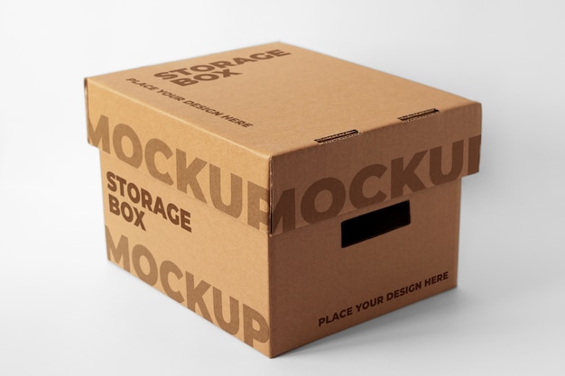 収納ボックスのモックアップ デザイン