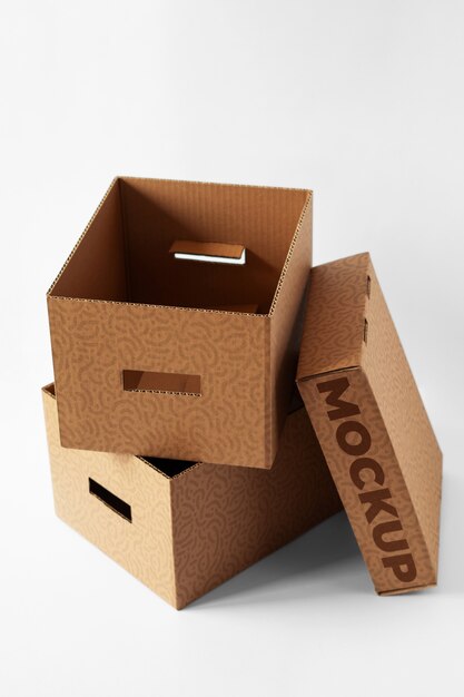 PSD design del mockup della scatola di immagazzinaggio
