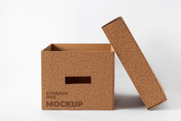 PSD storage box mockup design