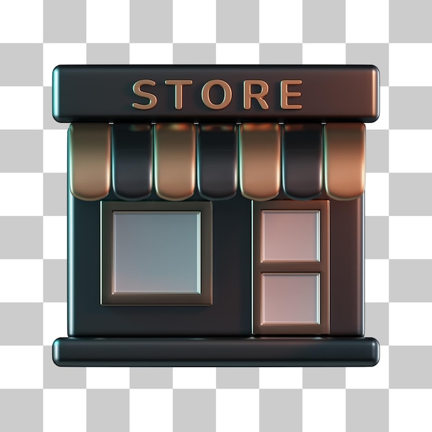 PSD store 3d icon
