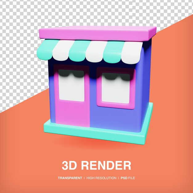 PSD 스토어 3d 아이콘