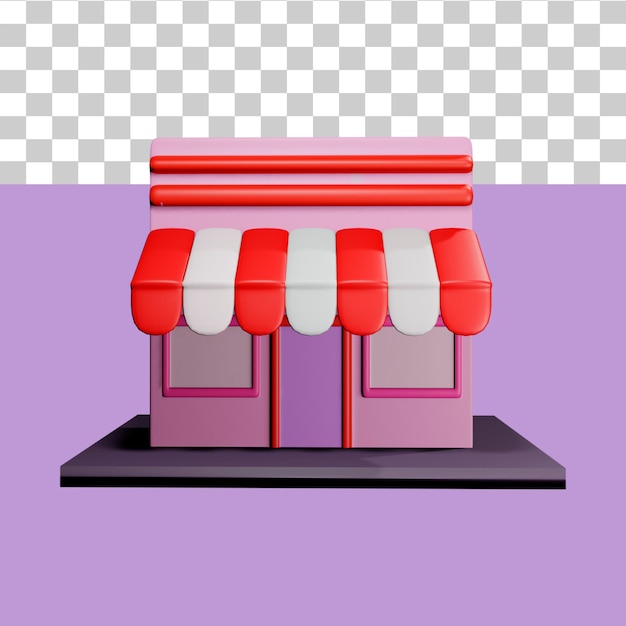 PSD store 3d illustration