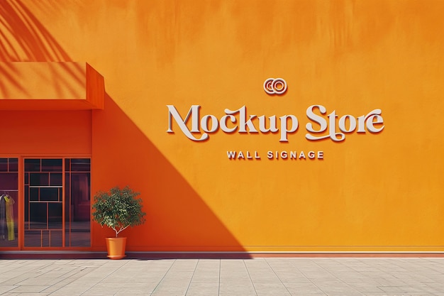 Store exterior mockup design