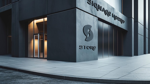 Store exterior mockup design