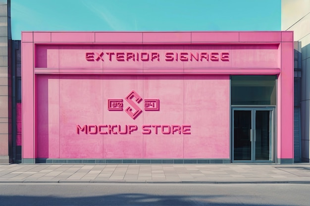 PSD progettazione del modello esterno del negozio