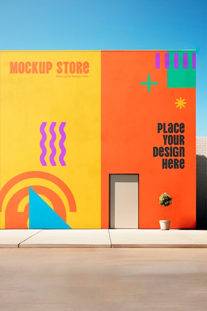 PSD store exterior mockup design