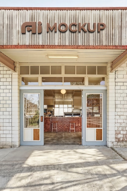 Store exterior mockup design