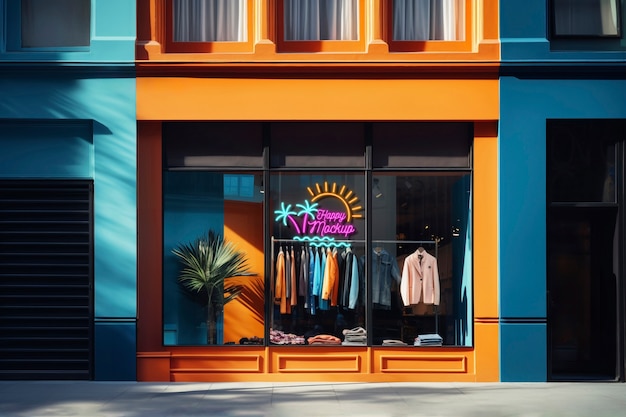 PSD store exterior  mockup