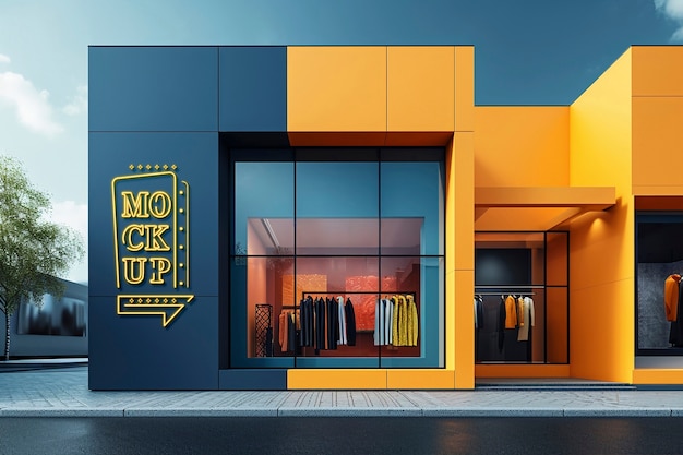 PSD store exterior  mockup