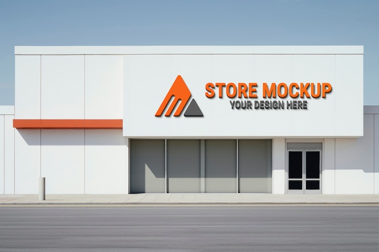 PSD store exterior mockup