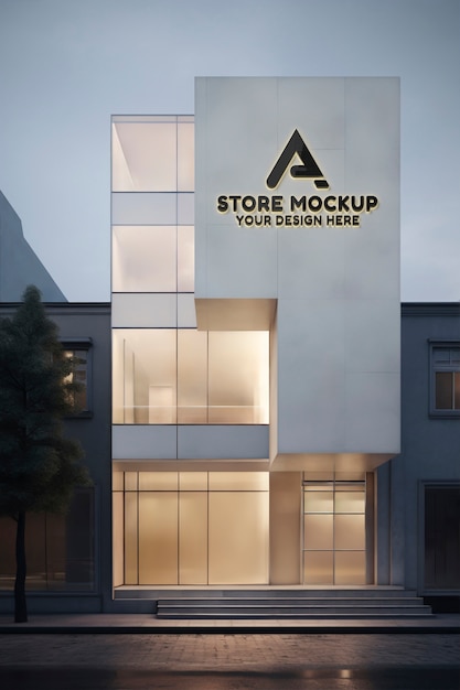 PSD store exterior mockup