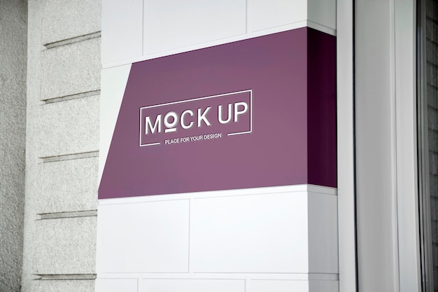 Store facade signboard mockup