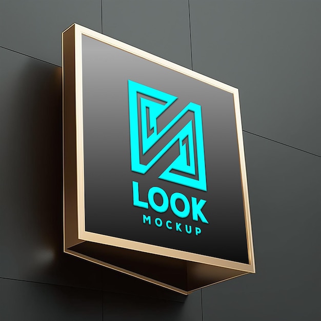 PSD store front sign bord mockup