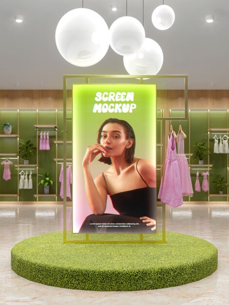 PSD store interior design mockup