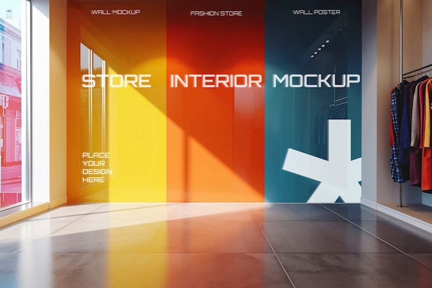 PSD store interior design mockup