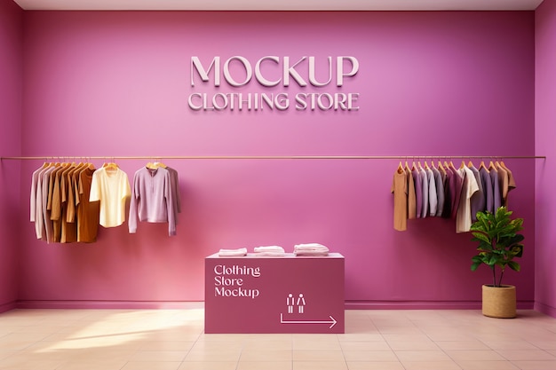 Store interior design mockup