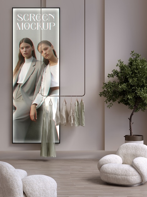 PSD store interior design mockup