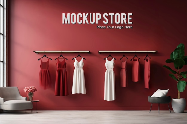 PSD store interior mockup design