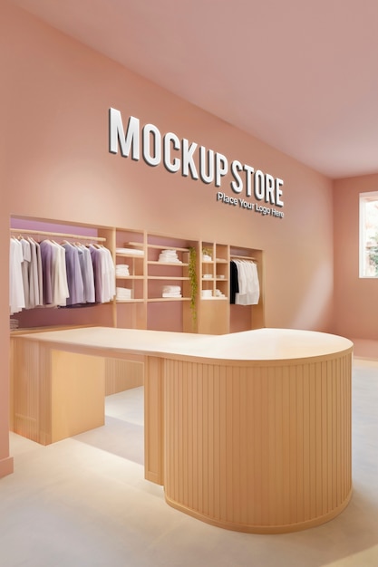 PSD store interior mockup design