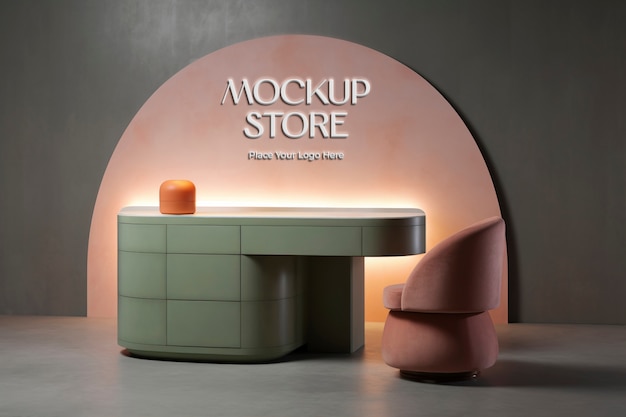 PSD store interior mockup design