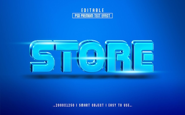 Store psd editable text effect