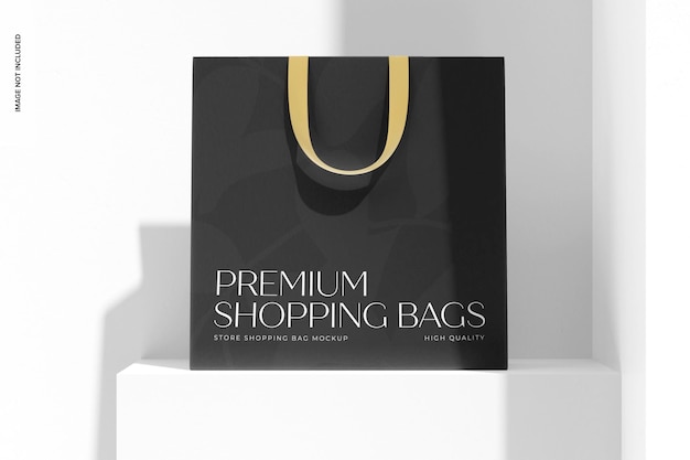 PSD store shopping bag mockup, front view