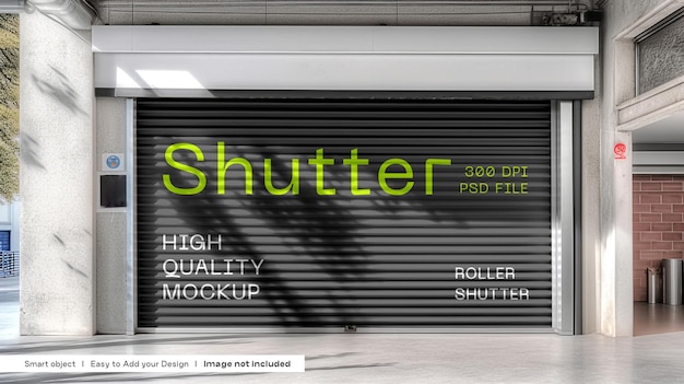 PSD store shutter mockup