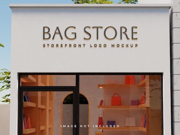 Storefront logo mockup building logo mockup