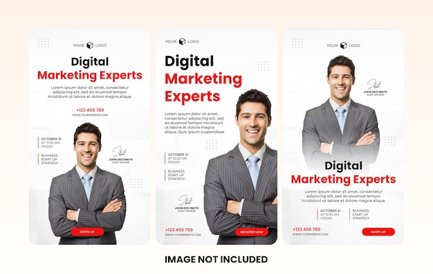 Stories media digital marketing expert template