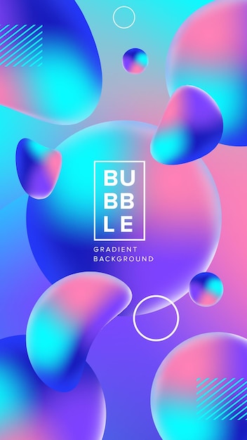 PSD stories modern bubbles gradient background 01