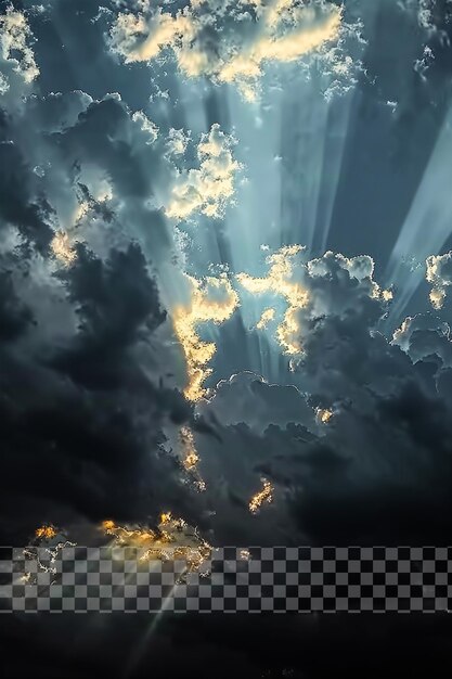 A storm cloud with the sun shining through the clouds