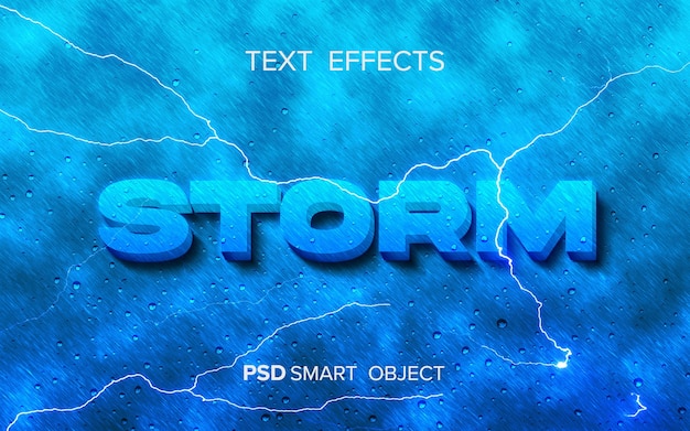 Storm text effect smart object