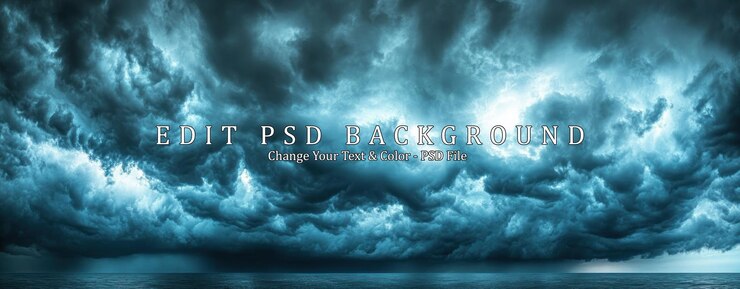 PSD 海 の 上 の 嵐 の 空