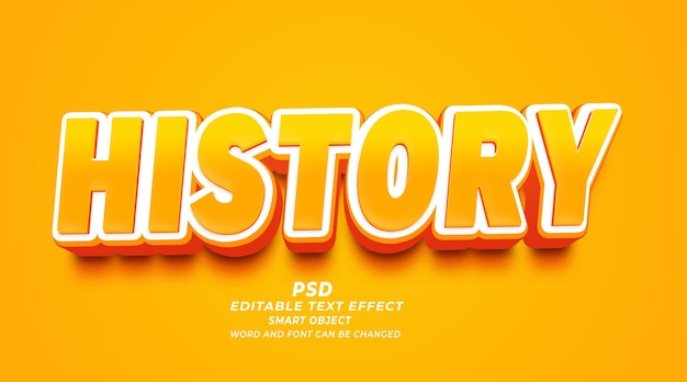 Storia 3d effetto testo modificabile modello psd di photoshop