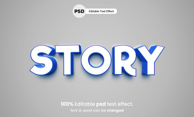 Story 3d Edytowalny Efekt Tekstowy