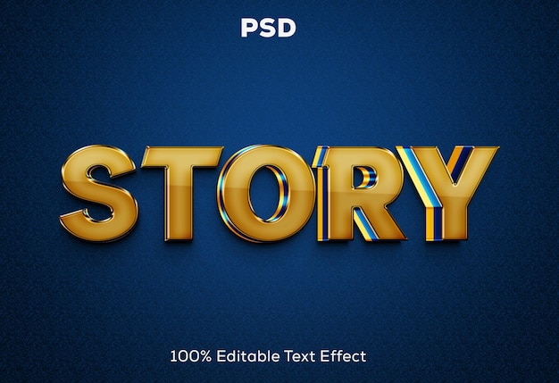 Story 3d edytowalny efekt tekstowy