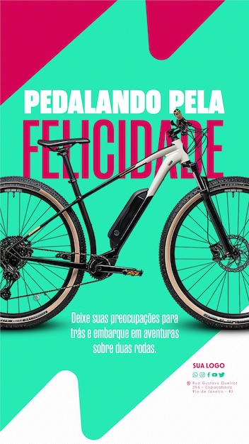 PSD storia di loja de bicicleta