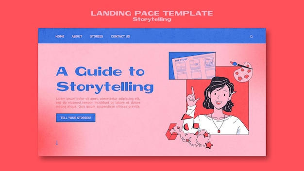 PSD storytelling landing page