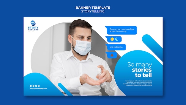 Storytelling for marketing banner template