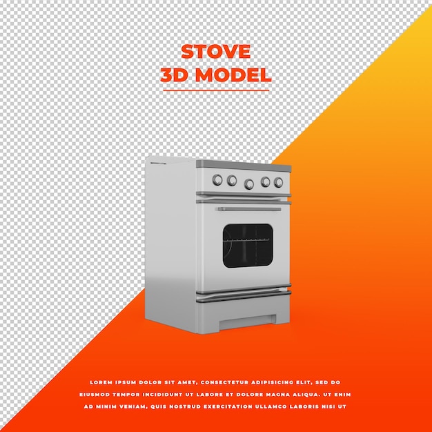 Stove 3d isolated model