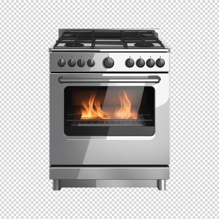 PSD stove illustration on transparent background
