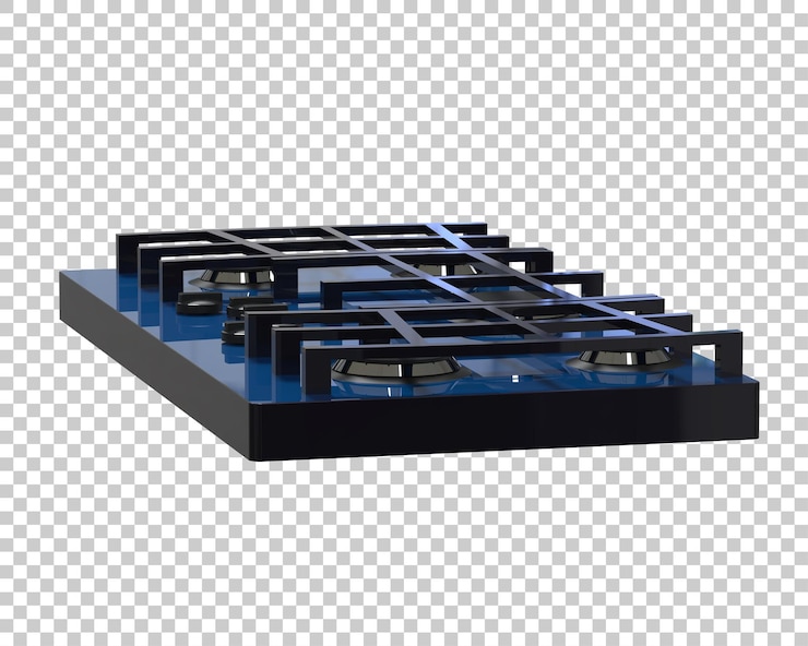 PSD stove isolated on transparent background 3d rendering illustration