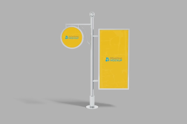 Straat billboard display mockup buiten