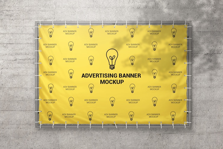 PSD straatbanner mockup