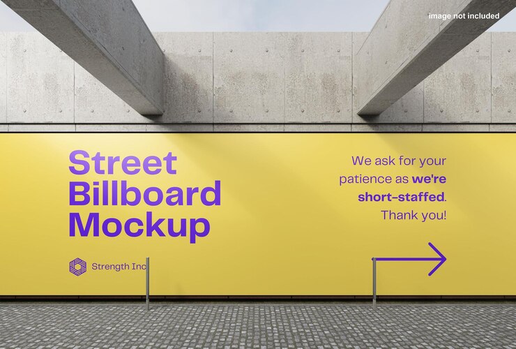 Straatbillboard Mockup met reclameruimte
