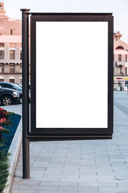 Straatreclameborden, mockup, scènebouwer