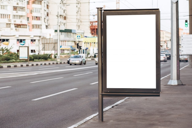 Straatreclameborden, mockup, scènebouwer