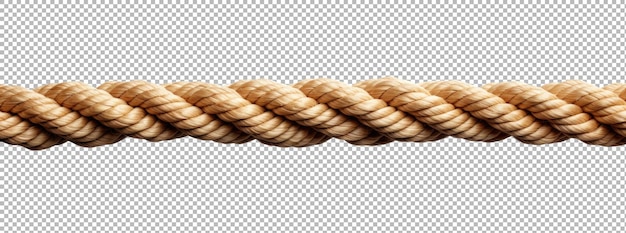 PSD straight rope is isolated on transparent background