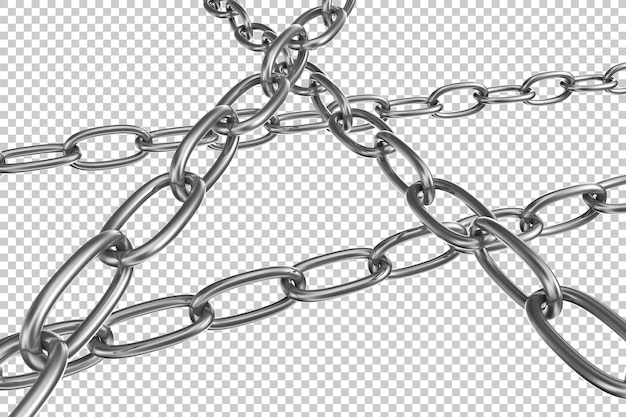 Metal chains or shackles isolated on a transparent background Stock Vector