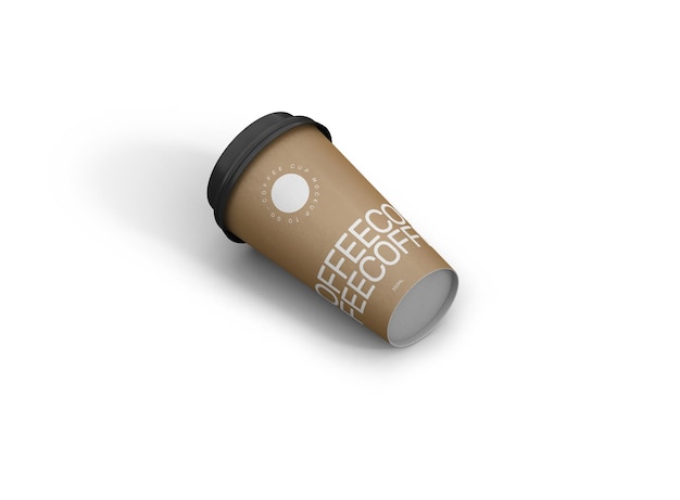 PSD strak koffiekopje mockup voor moderne ontwerpen